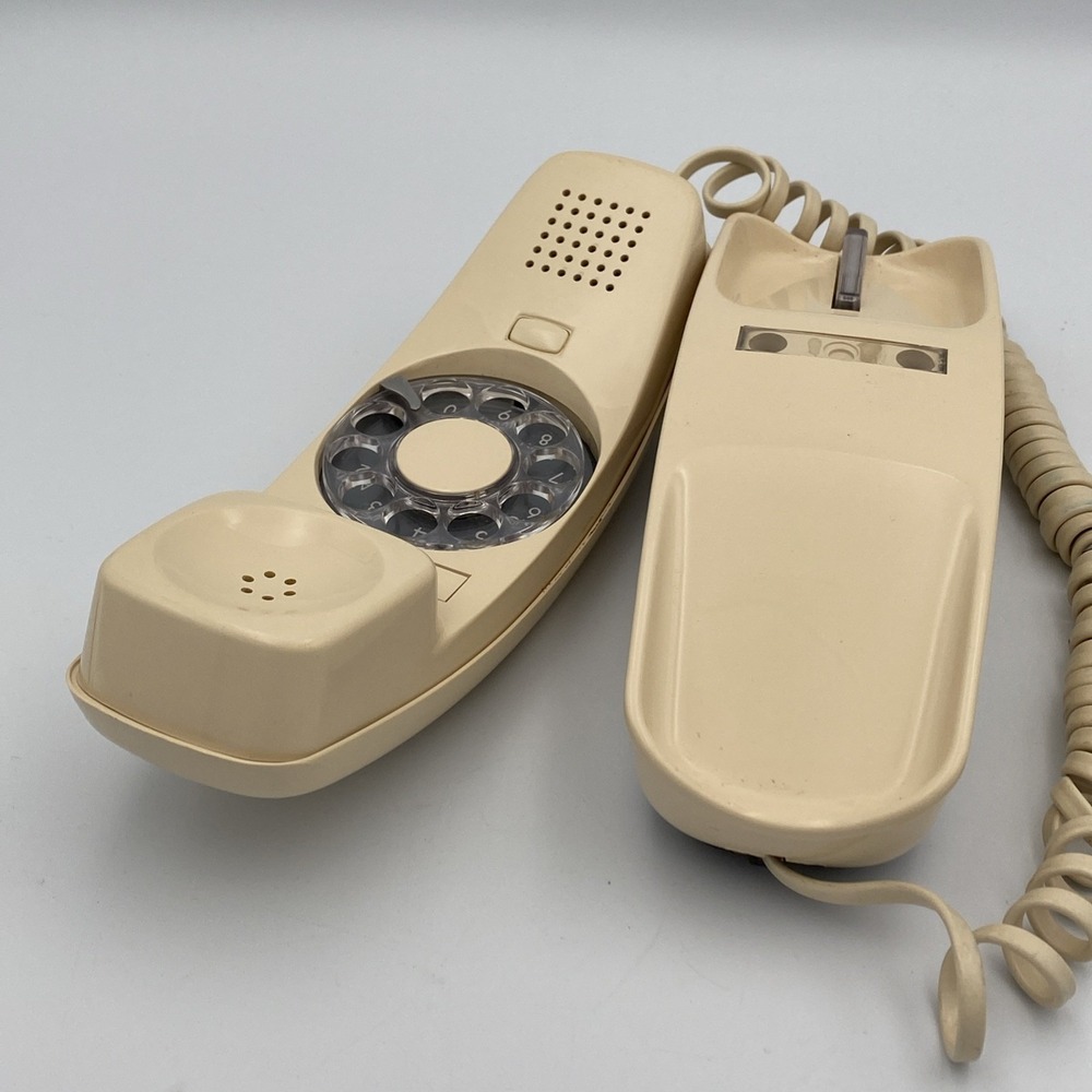 Vintage Western Electric rimline Rotary‎ Phone Beige White Land Line Desk 220 - Picture 10 of 15